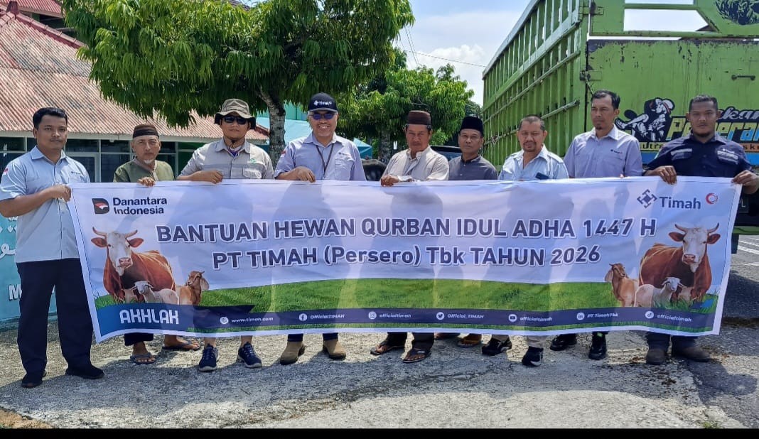 Iduladha di Bangka Barat Lebih Hangat, PT TIMAH Salurkan 39 Sapi Kurban untuk Masyarakat