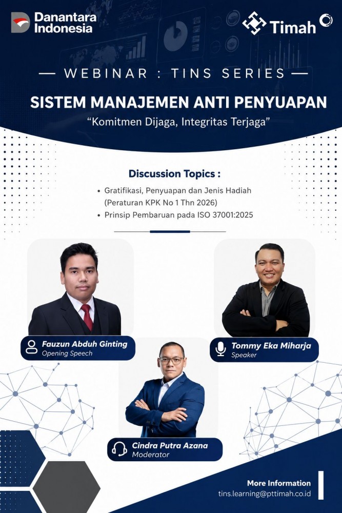 Saat Integritas Menjadi Kekuatan, PT TIMAH Tegaskan Komitmen Nol Toleransi terhadap Penyuapan