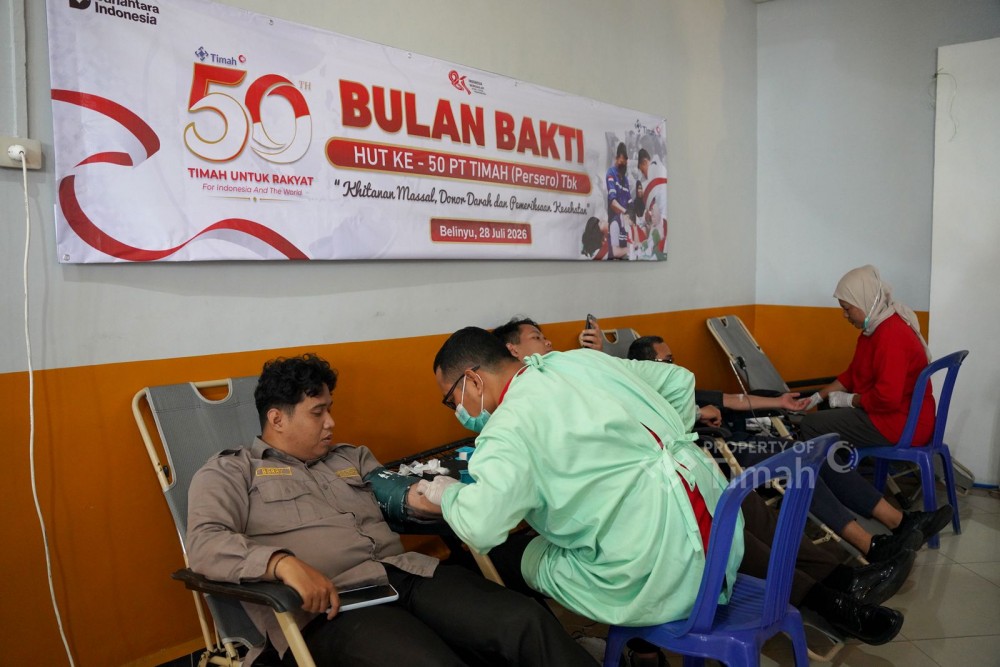 Setetes Darah, Sejuta Harapan: 138 Pendonor Ramaikan Bulan Bakti HUT Emas PT TIMAH