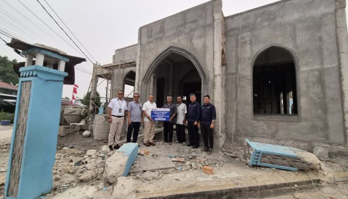 Masjid Al Ikhlas Air Rayak Dibangun Lebih Luas, PT TIMAH Suntik Bantuan Rp400 Juta