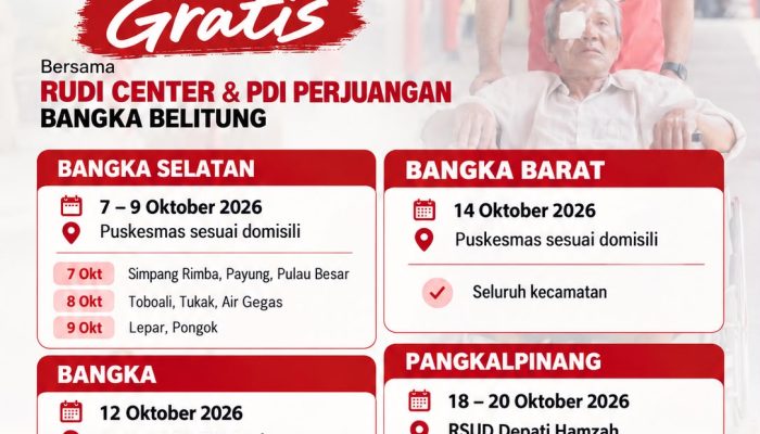 Dari Skrining ke Meja Operasi, Program Katarak Gratis Mulai Menyisir Warga Bangka Selatan