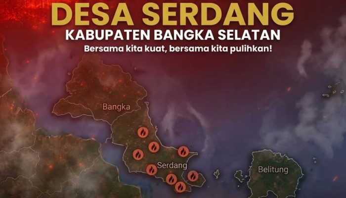 Saat Kebakaran Melanda Dusun Serdang, Repdem Babel Serukan Aksi Nyata untuk Warga